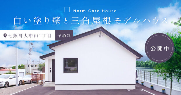 【公開中】白い塗り壁と三角屋根の平屋｜大中山オープンハウス